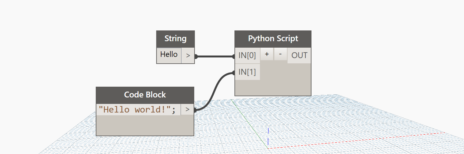 Hello world graph dyn in Dynamo BIM and Revit using Python
