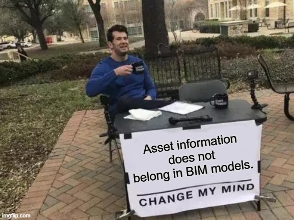 Asset information does not belong in BIM models