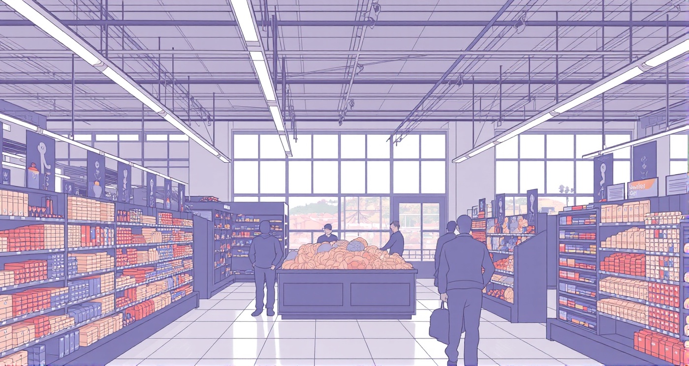 Physical Retail Grocery Store Shopping