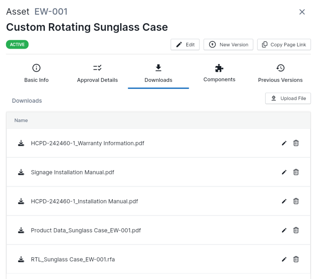 Managing supporting documentation for FF&E (assets) in Ephany.
