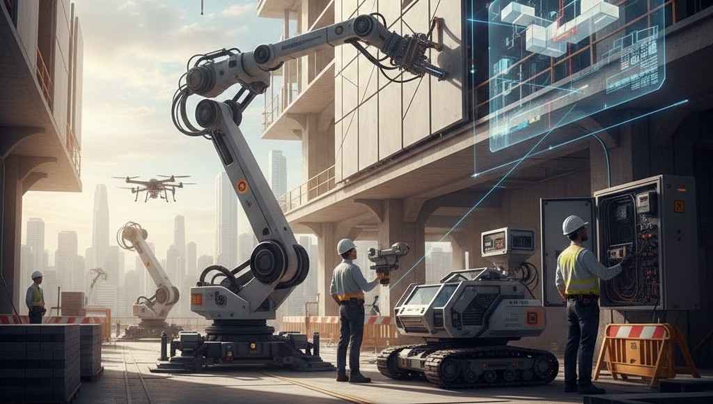 Robots in construction based on models