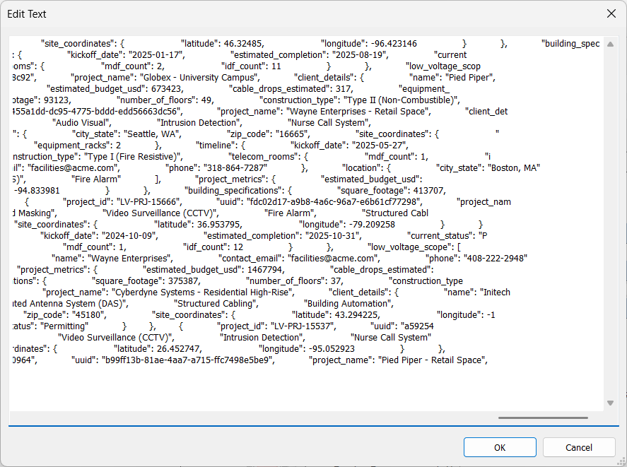 Storing JSON in a MULTILINETEXT Revit shared parameter